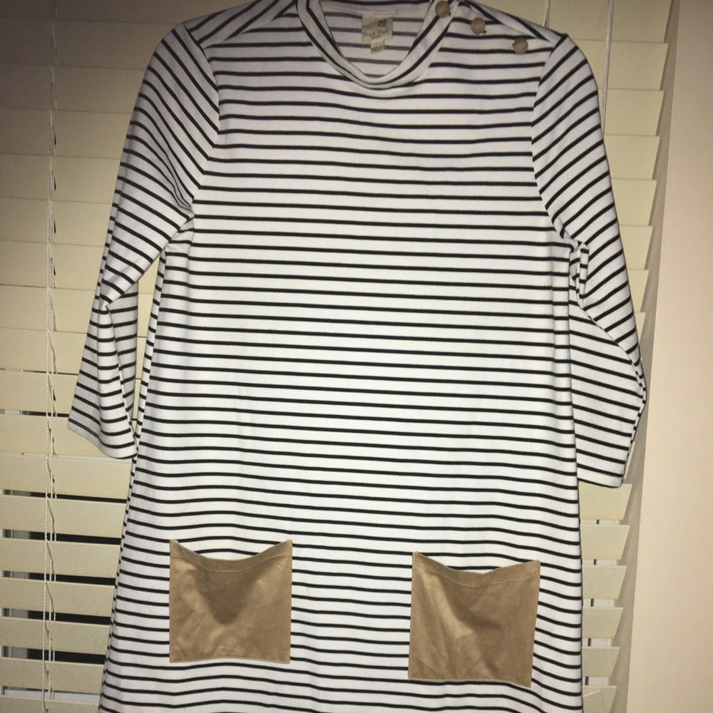 Pink Owl Striped dress